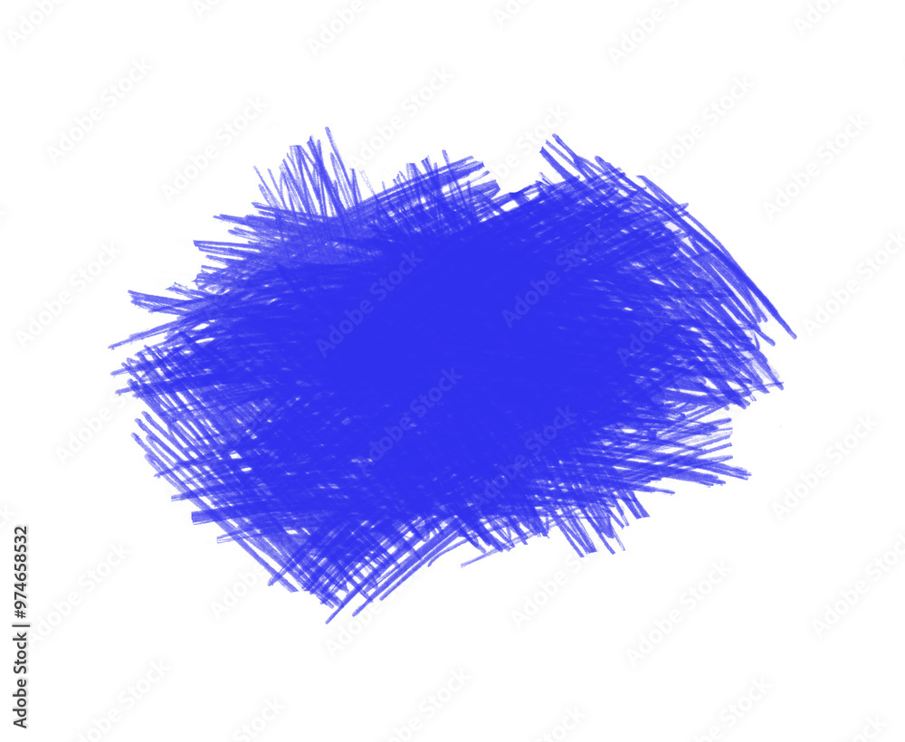 Pen sketch creates a dynamic, textured scribble in vibrant blue Pen sketch creates a dynamic, textured scribble in vibrant blue