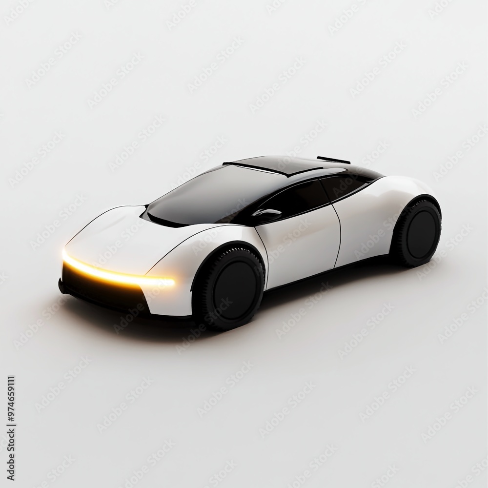 3D Hybrid Car Icon: Eco Friendly Dual Power Vehicle Illustration Logo 3D Hybrid Car Icon: Eco Friendly Dual Power Vehicle Illustration Logo