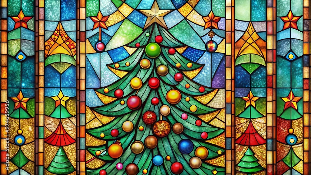 stained glass christmas tree pattern stained glass christmas tree pattern