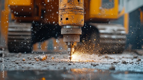 Close-up of a Welding Torch Cutting Metal with Sparks Flying