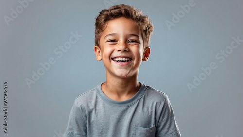 Portrait of a Happy Kid Smiling and Laughing