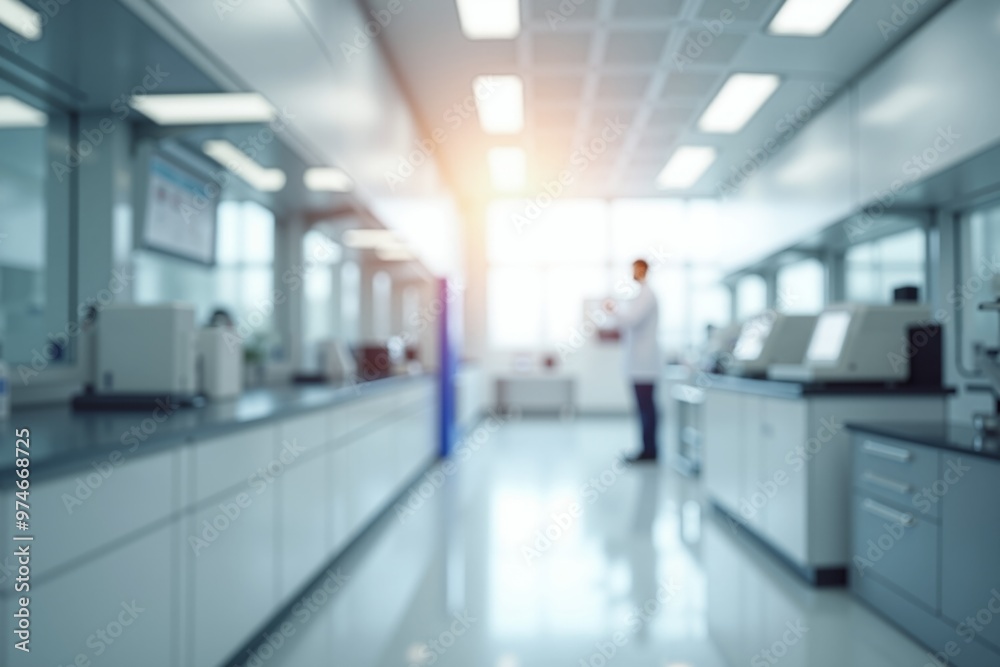 blur background modern laboratory office, generative AI blur background modern laboratory office, generative AI