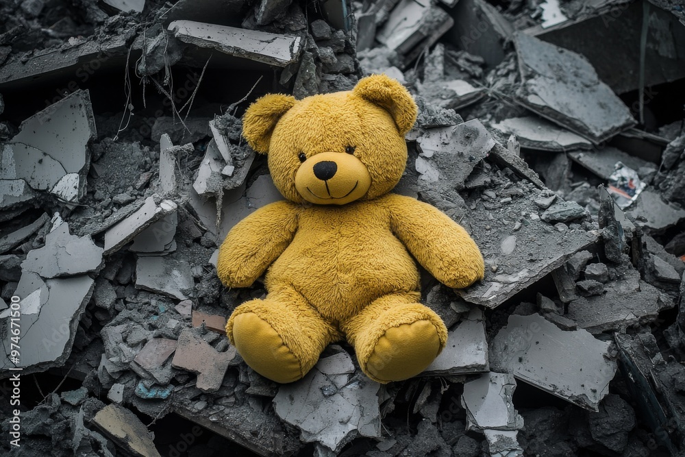 Teddy Bear in Rubble Teddy Bear in Rubble