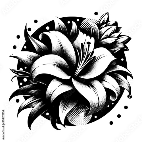 blossom dreams black and white design
