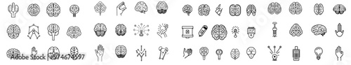 Included in the set are icons such as neurological, neurologist, brain, nervous system, nerves, and many more.