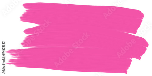 pink brush banner for text label_bubble gum pink single illustration on transparency background