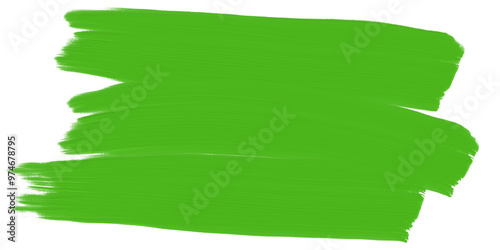 green brush banner for text label_kelly green single illustration on transparency background