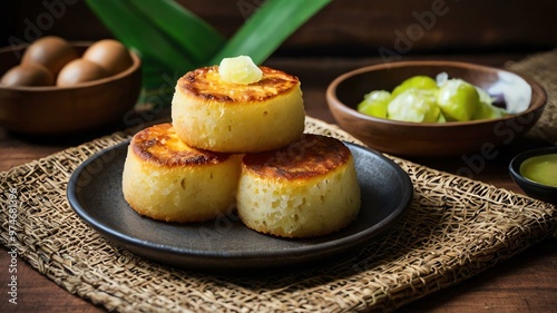 leonardo kino xl bibingka filipino kakanin traditional rice ca Filipino kakanin traditional rice cakes photo