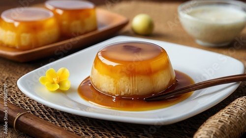 leonardo kino xl leche flan filipino kakanin traditional rice Filipino kakanin traditional rice cakes photo