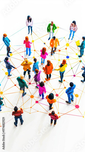 people crowd network connection group teamwork social colorful human community interaction communication collaboration diverse meeting unity 