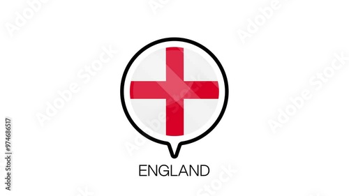 england Flag Animation - Iconic National Flag in Action photo