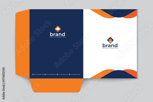 Modern presentation folder design template