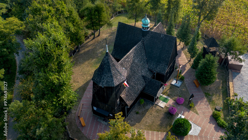 Parish of St. Andrew, Słupia near Bralin. Trail of wooden buildings and churches in Wielkopolska, Poland. Parish of St. Andrew, Słupia near Bralin. Trail of wooden buildings and churches in Wielkopolska, Poland.