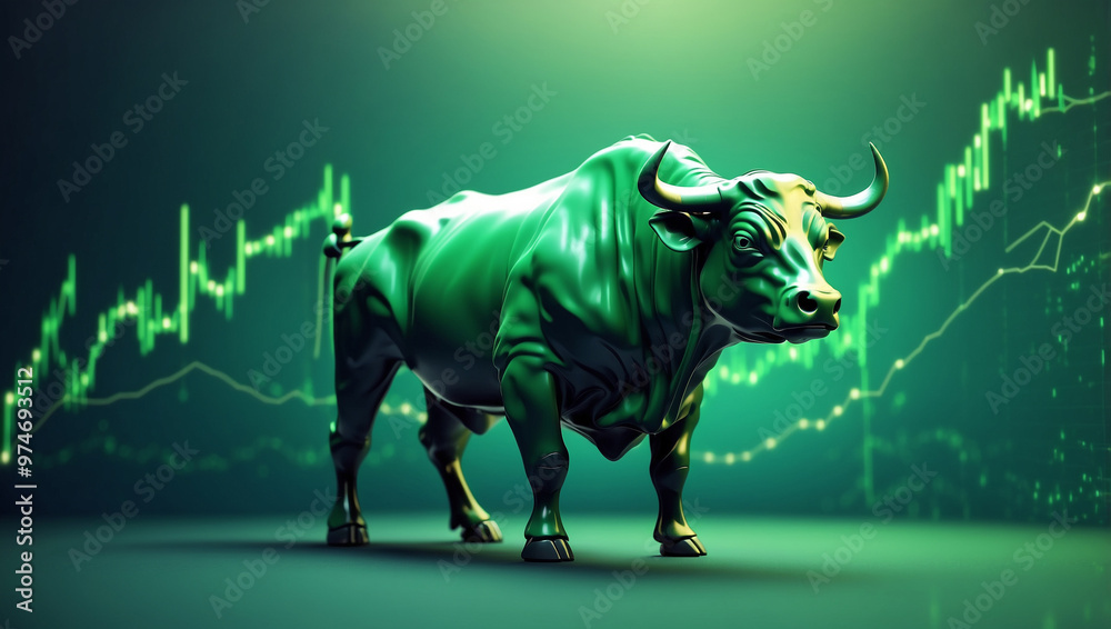 Obraz premium Stock Market Bull Market Trading Uptrend