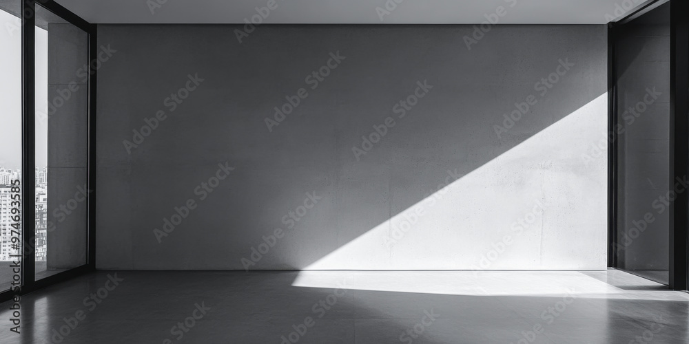 Empty room interiors in neutral tones with a mix of natural window lighting and shadows. Property interior with no furniture or decor. Empty room interiors in neutral tones with a mix of natural window lighting and shadows. Property interior with no furniture or decor.
