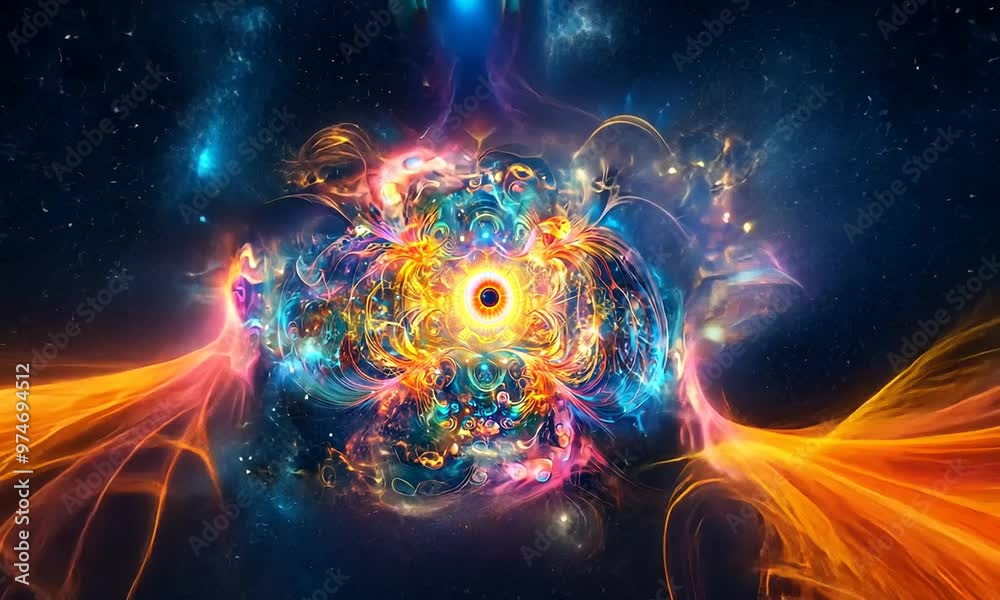 
Cosmic psychedelic video art journey through the depths of the universe