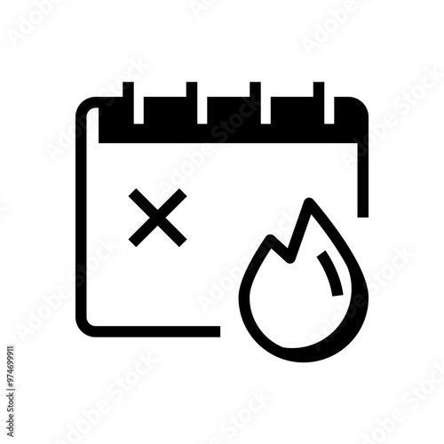 calendar with fire mark