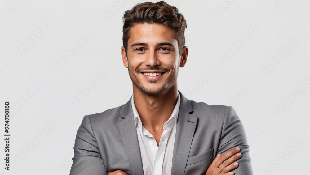 Young Beautiful Man Happy Face Smiling with Young Beautiful Man Happy Face Smiling with