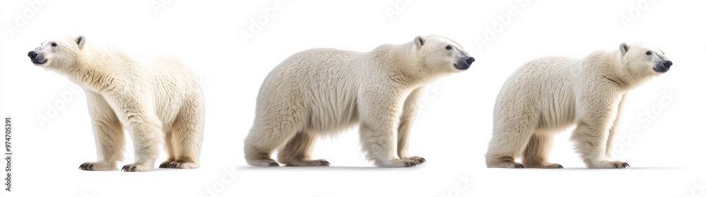 Fototapeta premium big polar bear isolated on white background