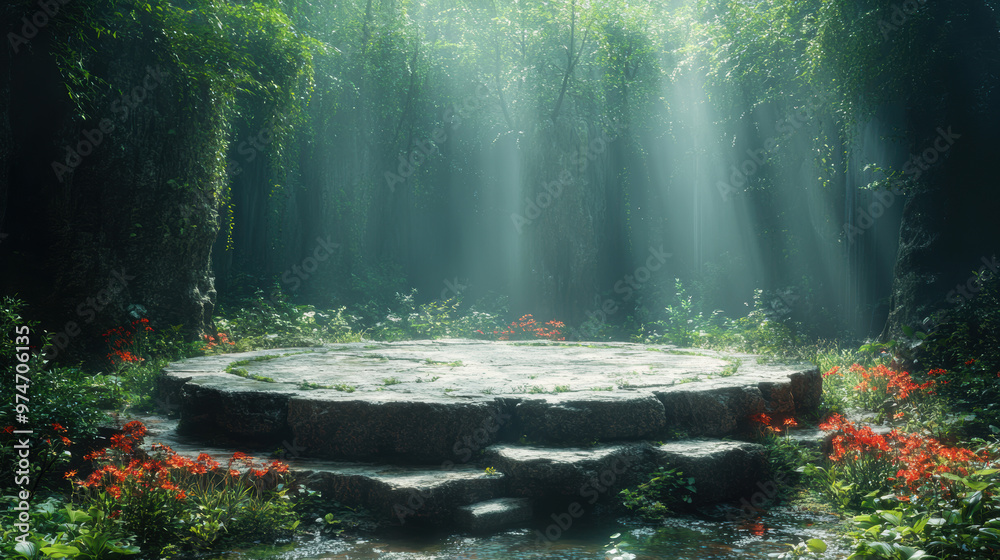 Stone Steps in Forest. Stone Steps in Forest.