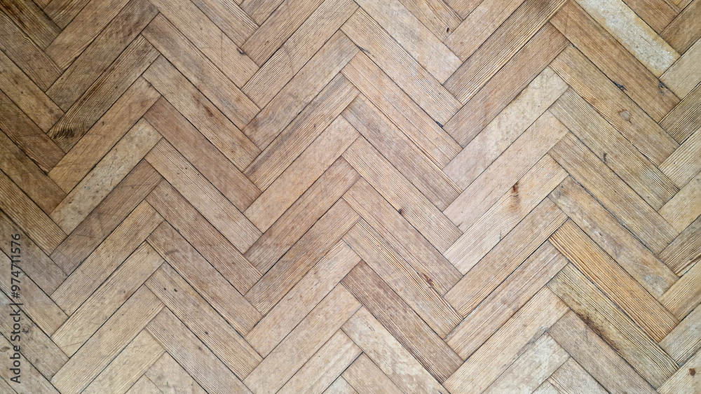 Looking down in wooden parquet flooring Looking down in wooden parquet flooring