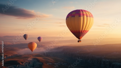 A Dazzling Display: Hot Air Balloons in Cappadocia's Mystical Landscape