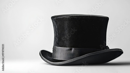 Black magician top hat isolated on white : Generative AI