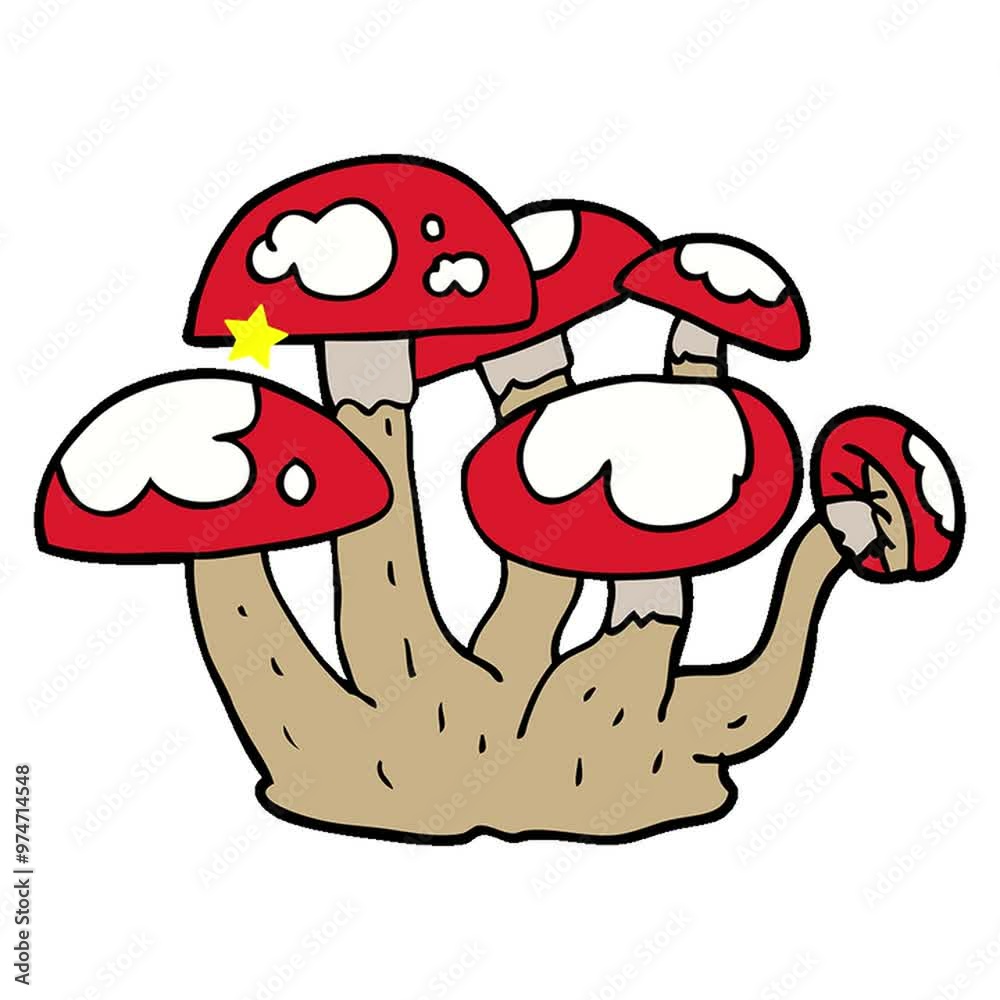 cartoon mushrooms cartoon mushrooms