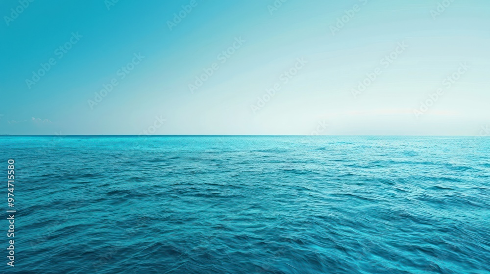 Fototapeta premium Tranquil Ocean Under a Blue Sky