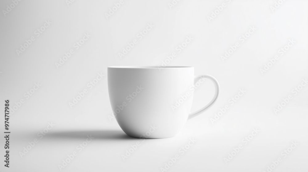 Minimalist Coffee Cup on Clean White Background Minimalist Coffee Cup on Clean White Background