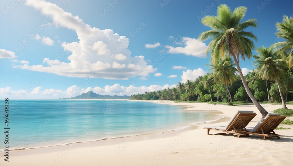 Empty Tropical Beach A Beautiful and Calm Empty Tropical Beach A Beautiful and Calm
