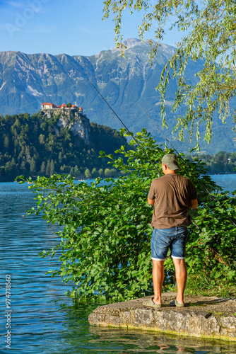 Urlaub in Slowenien, Bled: Erholung am Bleder See, Angeln photo