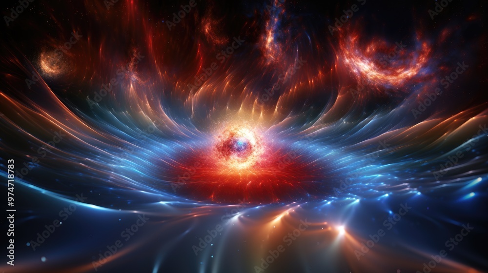 A mesmerizing abstract background with swirling colors and glowing lights. The image evokes a sense of cosmic wonder and the beauty of the universe. A mesmerizing abstract background with swirling colors and glowing lights. The image evokes a sense of cosmic wonder and the beauty of the universe.