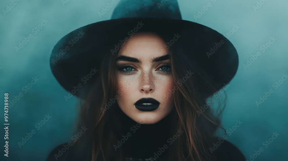 A captivating woman with intense eyes, wearing a wide-brimmed hat, surrounded by a mysterious, smokey atmosphere, creating a cinematic, enigmatic vibe. A captivating woman with intense eyes, wearing a wide-brimmed hat, surrounded by a mysterious, smokey atmosphere, creating a cinematic, enigmatic vibe.