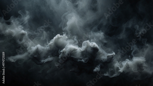 Gray Grunge Smoke Texture Dark Sky Black