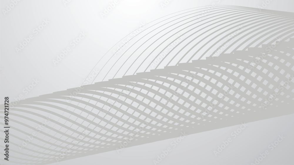 Naklejka premium Gray curve line abstract background for backdrop or presentation