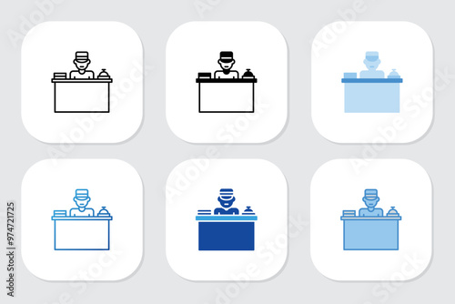 bellboy icons with various design styles
