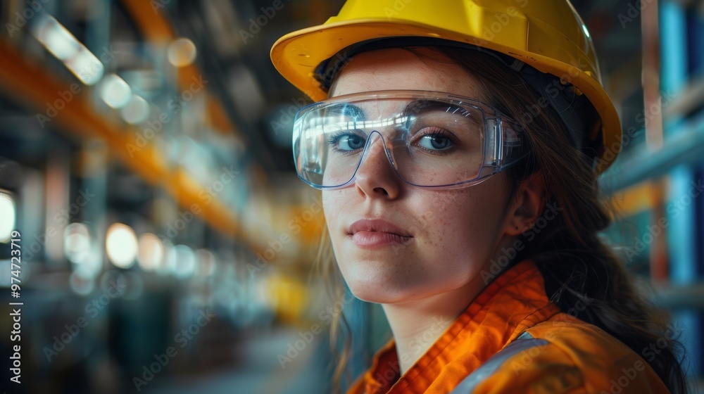 Young Woman in Safety Equipment Young Woman in Safety Equipment