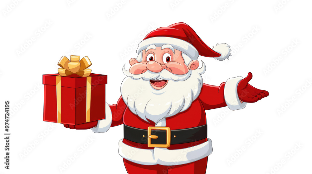 Santa Clause portrait. Christmas character isolated on transparent background. Vintage Santa face. 