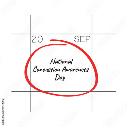 National Concussion Awareness Day, September 20, - calendar date.