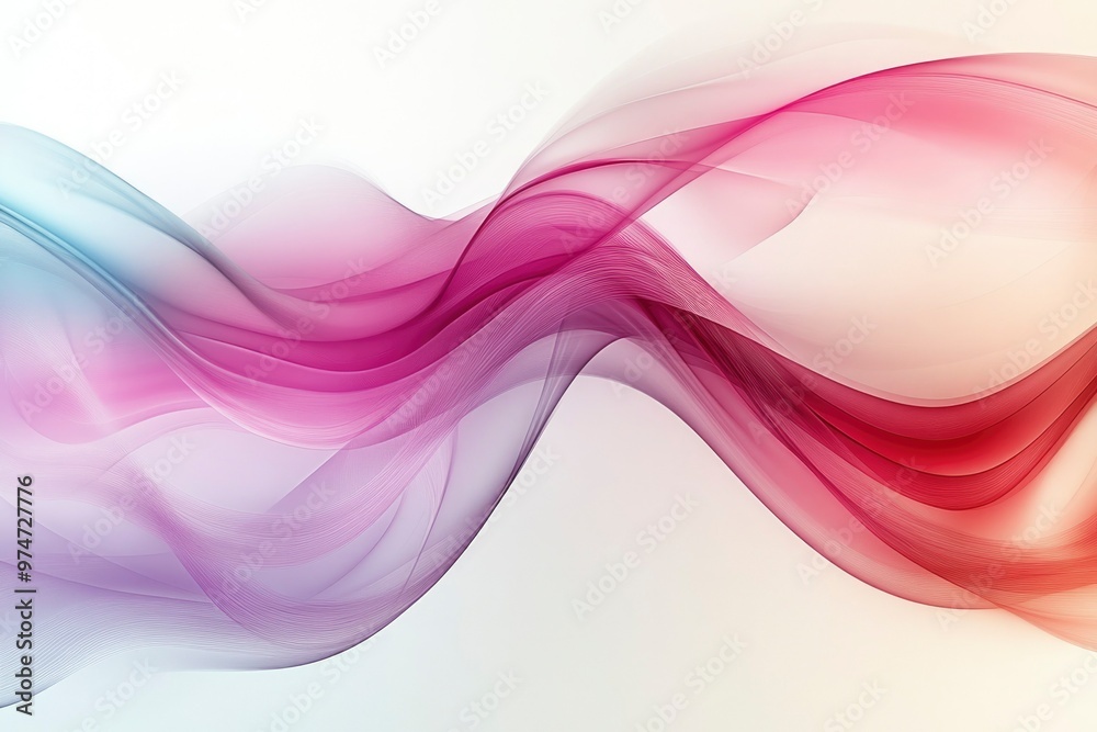 Fototapeta premium Abstract Colorful Wavy Lines on a White Background