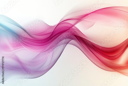 Wallpaper Mural Abstract Colorful Wavy Lines on a White Background Torontodigital.ca