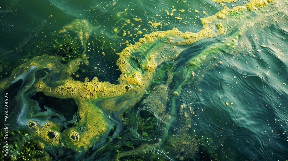 Fototapeta premium Algae in Thermal Runoff Channel