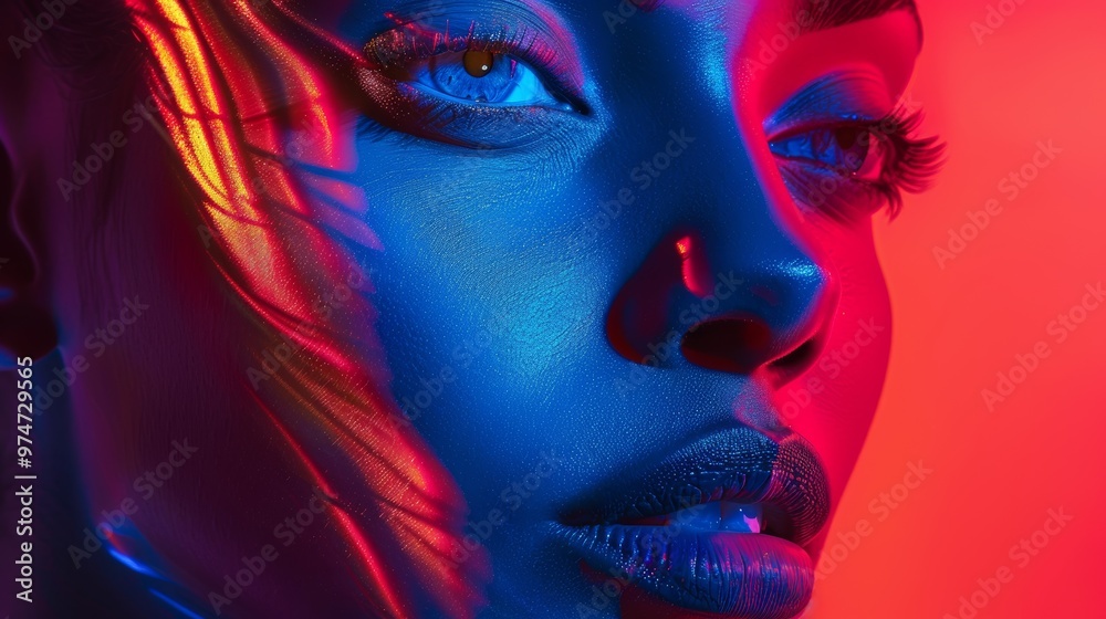 Abstract Portrait with Light Shadows Abstract Portrait with Light Shadows