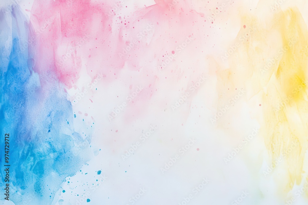 Obraz premium Abstract watercolor background with soft pastel colors on a white canvas