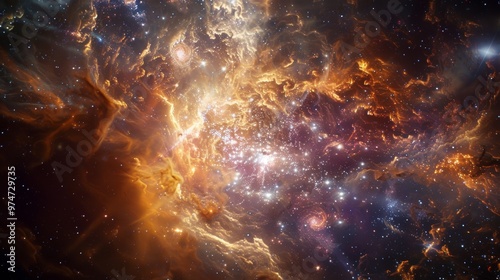 A breathtaking visualization of cosmic creation and stellar phenomenon