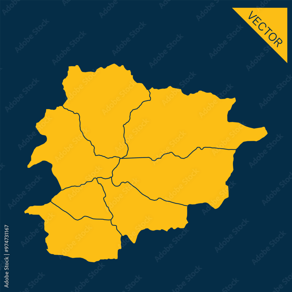 Obraz premium Angola map