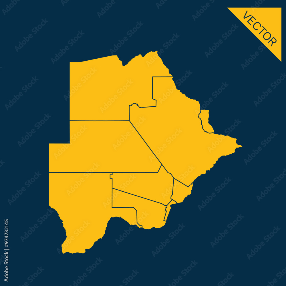 Obraz premium Botswana map