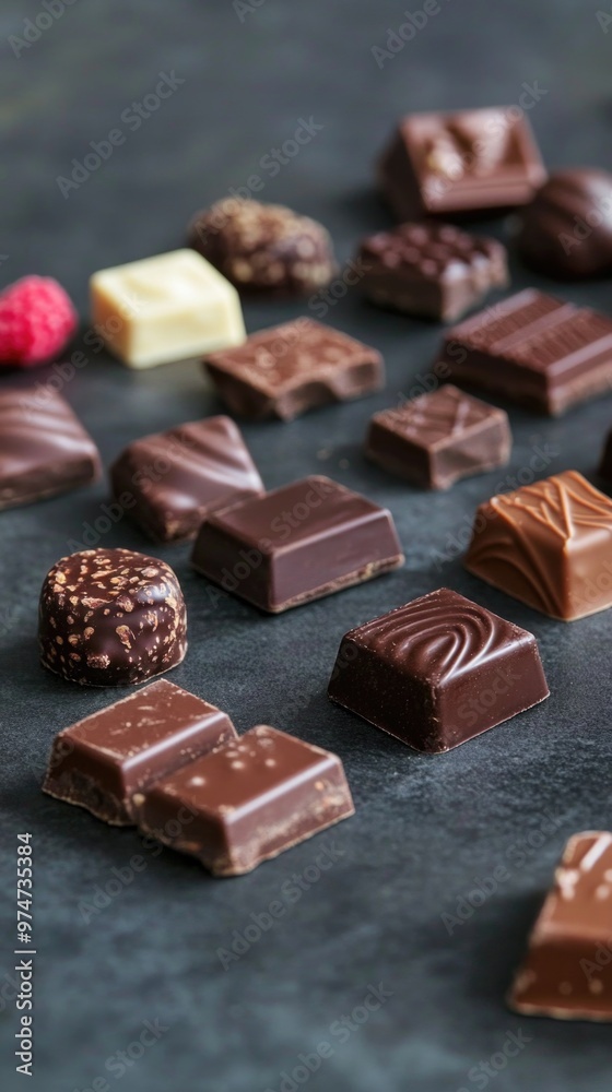 Chocolate Pieces – Collection of Chocolates in Different Forms Arranged Elegantly Chocolate Pieces – Collection of Chocolates in Different Forms Arranged Elegantly