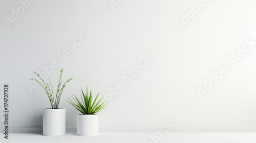 White Wall Plants.